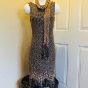 Harlow Vintage Copper & Black Flapper-Style Dress